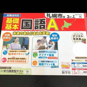 1165 基礎基本国語A ３年 新学社 非売品 小学 ドリル 問題集 テスト用紙 教材 テキスト 解答 家庭学習 計算 漢字 過去問 ワーク 文章