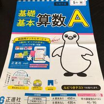 1280 基礎基本算数A 5年 正進社 小学 ドリル 問題集 テスト用紙 教材 テキスト 解答 家庭学習 計算 漢字 過去問 ワーク 受験 _画像1