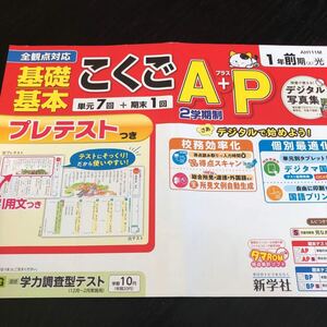 1565 基礎基本こくごA＋P 1年 新学社 AH111M 小学 ドリル 問題集 テスト用紙 教材 テキスト 解答 家庭学習 計算 漢字 過去問 ワーク 勉強