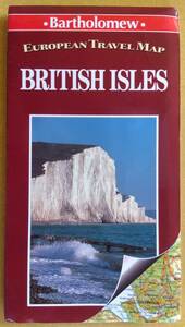 地図　「ヨーロッパ旅行地図　イギリス諸島」　100万分の１　英語版　バーソロミュー社