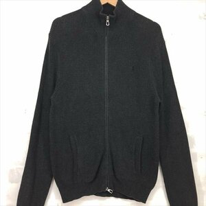 RALPH LAUREN ラルフローレン コットン ジップアップ ドライバーズニット SIZE: M グレー MH632023082408 　