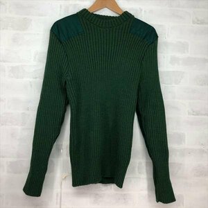 Wooly Back ウーリーバック イギリス製 長袖 クルーネック ミリタリー コマンド セーター ニット SIZE:M グリーン MH632023082705