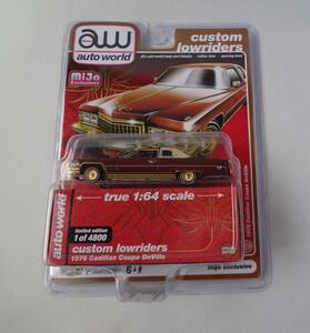 AutoWorld　オートワールド　1/64　1976 Cadillac Coupe Deville　キャデラック クーペデビル　ホイール ゴールド