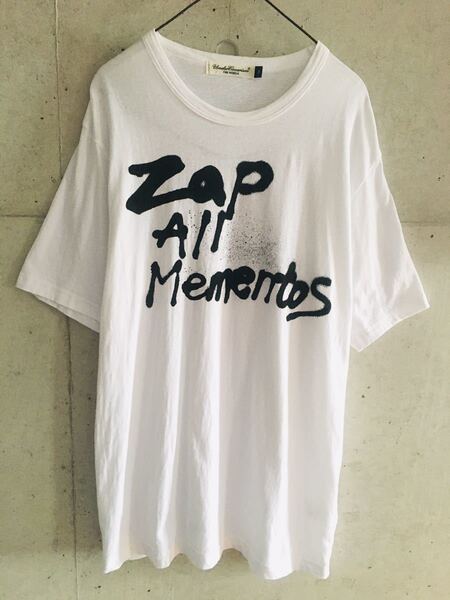 【★激希少★名作★メンズL★送料無料！】アンダーカバー ZAP ALL MEMENTOS スプレーグラフィック 背面 ロゴ Tシャツ UNDERCOVERISM 高橋盾