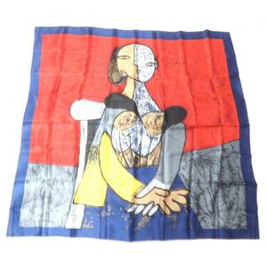  large size size . feel of. is good cloth feeling! Europe and America Vintage Picasso art scarf 1980 period HKS508