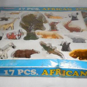 17 PCS/17 Pieces AFRICAN ZOO 動物 など フィギュア 人形 置物 BLUE-BOX シュリンク 箱入り MADE IN HONGKONG 難ありの画像3