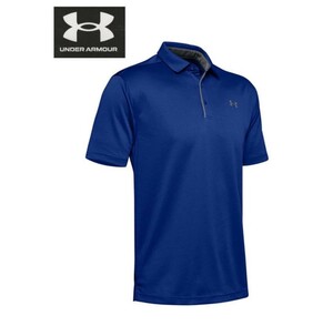 アンダーアーマー メンズ UAテック 機能性 ポロシャツ トレーニングシャツ MDサイズ Mサイズ under armour ゴルフシャツ ブルー 青 