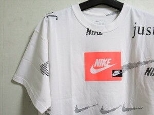 NIKE NSW DIY AOP オレンジ BOX Tシャツ 白 L ナイキ スポーツウェア JDI プリント グラフィック 総柄 SS Tee ホワイト CW0378-100