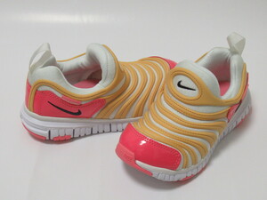 NIKE DYNAMO FREE PS ゴールド ピンク 21cm ナイキ ダイナモ フリー キッズ スリッポン 運動靴 セイル 343738-102