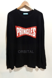 代官山)アイスクリーム ウィンダンシー ICECREAM x WIND AND SEA x PRINGLES COTTON L/S ロングスリーブT ブラック L