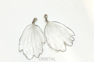 経堂) TOGA ARCHIVES トーガアーカイブス Drop art petal earrings ペタル イヤリング クリア シルバー