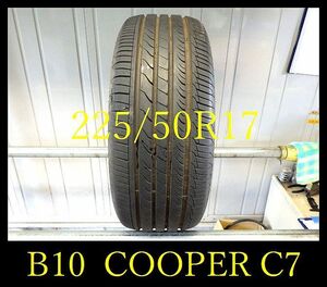 【B10】T000711送料無料・代引き可　店頭受取可 2020年製造 約8.5部山 ◆COOPER ZEON C7◆225/50R17◆1本