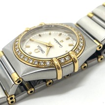 OMEGA オメガ 1367.30 コンステレーション ベゼルダイヤ クオーツ 腕時計 SS/18K シルバー×ゴールド レディース【中古】_画像8