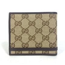 GUCCI グッチ 245773 GG ホースビット コンパクトウォレット 2つ折り財布 GGキャンバス ベージュ レディース【中古】_画像2