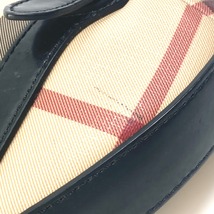 BURBERRY バーバリー チェック ハンドバッグ 肩掛け ショルダーバッグ PVC/レザー ベージュ レディース【中古】_画像6