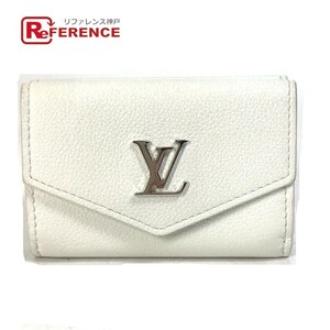 LOUIS VUITTON ルイヴィトン M68482 ポルトフォイユ ロックミニ コンパクトウォレット 3つ折り財布 レザー ホワイト【中古】