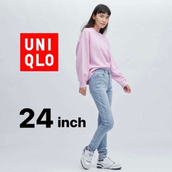 ＜UNIQLO（ユニクロ）＞ウルトラストレッチスキニーハイライズジーンズ【24ライトブルー】