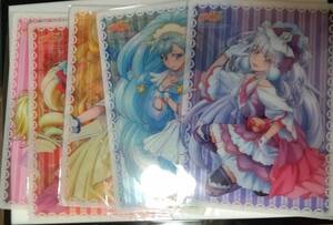 非売品 付録 アニメージュ 限定 HUGっと！プリキュア 下敷き 5種 B5 シート Pretty Cure HUGTTO! PRECURE plastic board sheet CARD poster