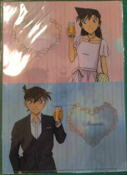 名探偵 コナン カフェ 2019 限定 クリアファイル A4 蘭 新一 Jimmy Rachel Case Closed Detective Conan Cafe pockets plastic file folder