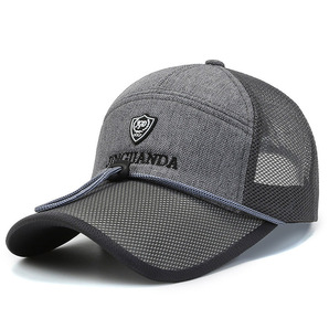 帽子 キャップ メンズ 通気性キャップメンズ 日よけ 野球帽 UPF50 UVカット 蒸れにくい 調整可能 ストラップ付き-ライトグレーの画像9