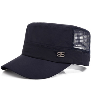 帽子 メンズ uvカット メッシュキャップ 通気速乾 夏帽子 ワークキャップ uv つば付き帽子 日よけ帽子紫外線対策-ネイビー