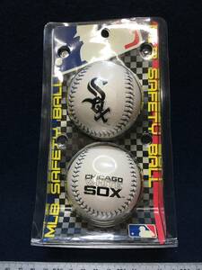 新品 2個組 シカゴ ホワイトソックス メジャーリーグ CHICAGO WHITE SOX SAFETY BALL 玩具 安全 ソフト ボール MLB ホログラフィー シール