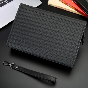  second bag clutch back men's high capacity mesh type pushed . beautiful PU leather inset equipped with strap black 48