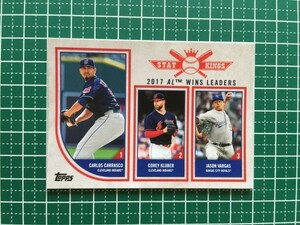 即決のみ！★TOPPS MLB 2018 BIG LEAGUE #322 カルロス・カラスコ/コーリー・クルーバー/ジェイソン・バルガス ベース 18★