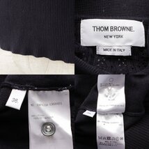 【トムブラウン】Thom Browne　メダリオン ヘクター 五分袖 コットン ニット ポロシャツ FKP075A ブラック 36 182943_画像9