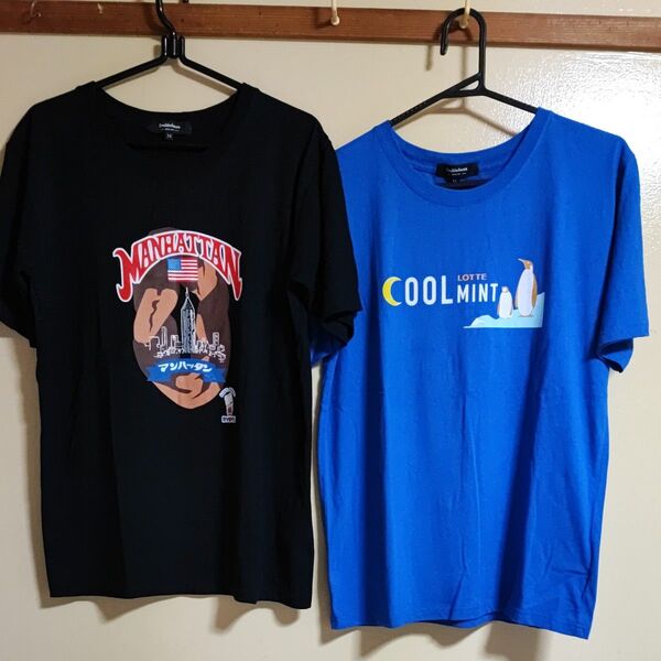 メンズ 企業コラボ 半袖Tシャツ 2枚
