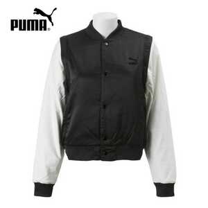  most price! new goods!.16500 jpy! masterpiece Monotone color! Puma ARCHIVE stadium jumper MA-1 jacket! complete sale! black × white! black white M size tag attaching 