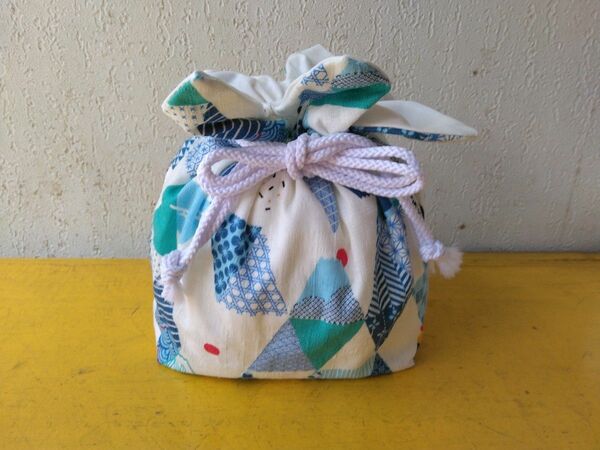ハンドメイド巾着袋◆弁当袋◆小物袋◆化粧ポーチ◆富士山