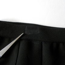 レリアン Leilian ゴールドタグ 大人可愛い カットワーク刺繍入りミディ丈タックフレアスカート 裏地付き ブラック 日本製 l0809-4_画像7