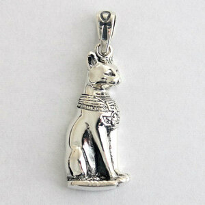 ejipto bus teto cat cat cat pendant pen head pendant top pen top silver accessory . except . amulet 