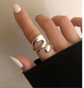  free shipping *MagiaDolce 5584*silver925 stamp equipped silver ring twist ring wide ring ring free size width futoshi ring open ring 