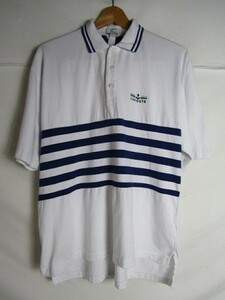 ヴィンテージ　IZOD　LACOSTE　アイゾット　ラコステ　ポロシャツ　ボーダー　アンカーマーク Mサイ