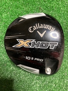 全国送料無料　中古ドライバーヘッド単品　キャロウェイ　X HOT PRO 10.5°　　　　Ｙ1248