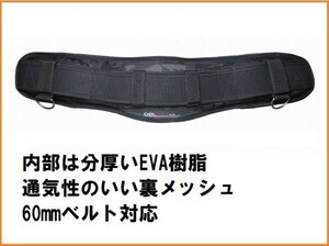 DBLTACT ウエストサポーターL DT-SBL-BC ブラック迷彩 メッシュ 60mmベルト対応 ベルト サポーター D環付 安全帯 胴当ベルト 分厚いEVA樹脂