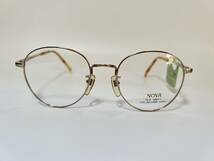 未使用 VINTAGE【NOVA OLD SPECS 5005】ラウンド メガネ サングラス ゴールドカラー 眼鏡 彫金模様 ヴィンテージ オールド デッドストック_画像1