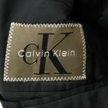 USA製★ CK Calvin Klein カルバンクライン 通年 総裏 ストライプ テーラード ジャケット Sz.40　メンズ 濃紺 ビジネス　A2T11883_A#O_画像6