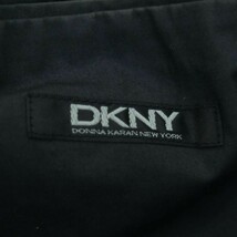 DKNY ダナキャラン 秋冬 コーティング加工★ アンコン テーラード ジャケット Sz.M　メンズ 黒　A2T12941_B#N_画像6