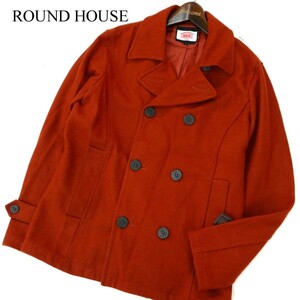 ROUND HOUSE ラウンドハウス 秋冬 メルトン ウール★ Pコート Sz.L　メンズ　A2T12695_B#N