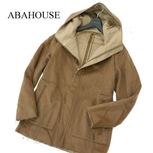 ABAHOUSE アバハウス 秋冬 ウール★ カットオフ フーディー ジャケット コート Sz.48　メンズ　A2T13973_C#N