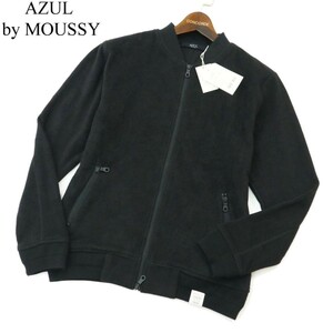 【新品 未使用】 AZUL by MOUSSY アズール マウジー 秋冬 ボア フリース ジップ ブルゾン ジャケット Sz.XS　メンズ 黒　A2T14827_C#N