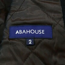 ABAHOUSE アバハウス 秋冬 メルトン ウール★ 中綿 シングル コート Sz.2　メンズ 黒　A2T12642_B#N_画像6