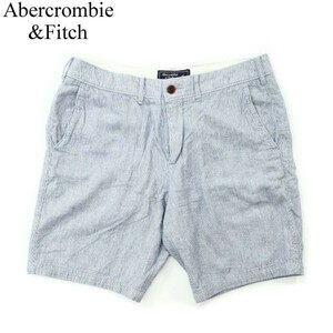 Abercrombie&Fitch アバクロンビー＆フィッチ 春夏 ストライプ★ ショート パンツ Sz.30　メンズ　A2B02434_5#P