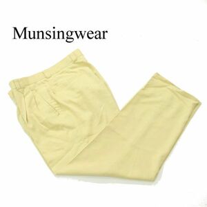 Munsingwear マンシングウェア 春夏 ロゴ刺繍 レーヨン&ポリ★ スラックス パンツ Sz.76　メンズ ゴルフ　A3B00847_2#P