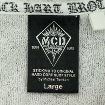 MCD more core division エムシーディー 春夏 ロゴ刺繍 パイル★ ショールカラー カーディガン Sz.L　メンズ グレー　A3T05056_5#M_画像7