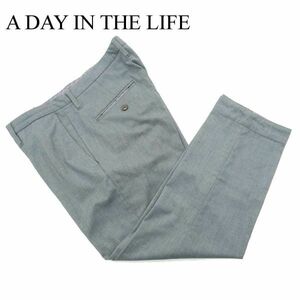 A DAY IN THE LIFE ユナイテッドアローズ 春夏 ストレッチ★ テーパード アンクル スラックス パンツ Sz.L　メンズ グレー　A3B01963_4#P