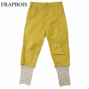 FRAPBOIS フラボア 春夏 ボーダー レイヤード風★ サルエル テーパード パンツ Sz.1　メンズ レディース ユニセックス　A3B02696_5#P